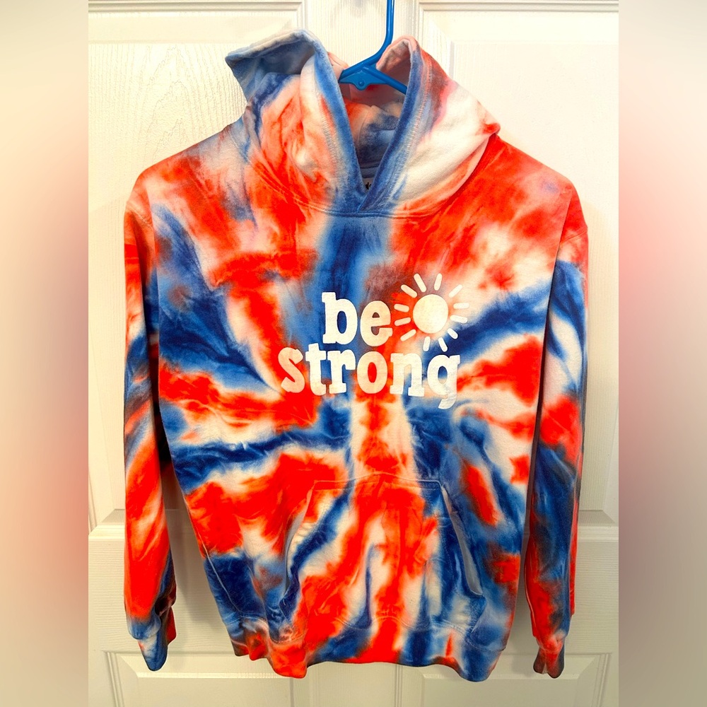 Happy Kids Be Strong Tie-Dye Hoodie